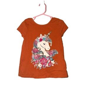 Isaac Mizrahi Orange Unicorn Kids T-Shirt